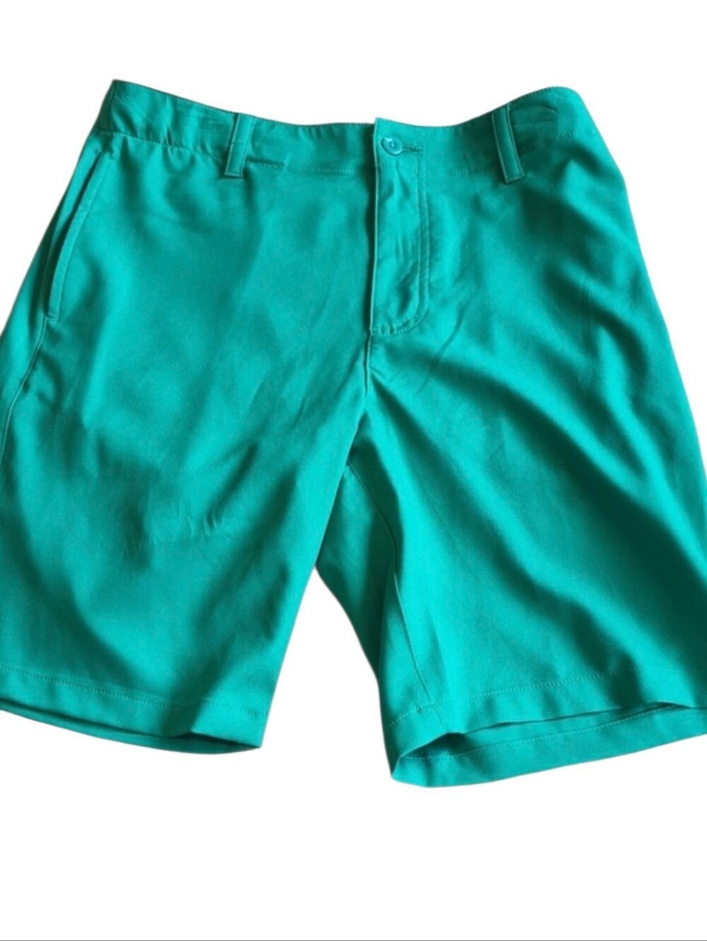 Class Club Boys Green Adjustable Waist Moisture Wicking Shorts Size 18 NWT